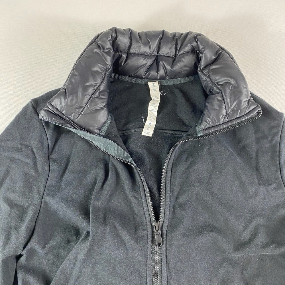 Lululemon Sweatshirt Jacket Mens Medium Slim Midnight Black Puffer